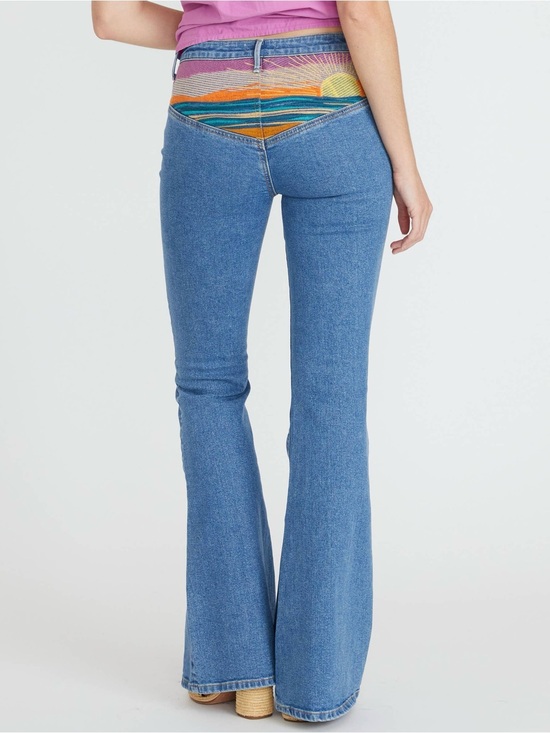 DRIFTWOOD Denim - Driftwood x Free People Farrah Embroidered Flare Jeans